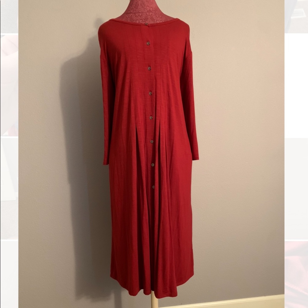 NWT J Jill midi dress with buttons and pockets